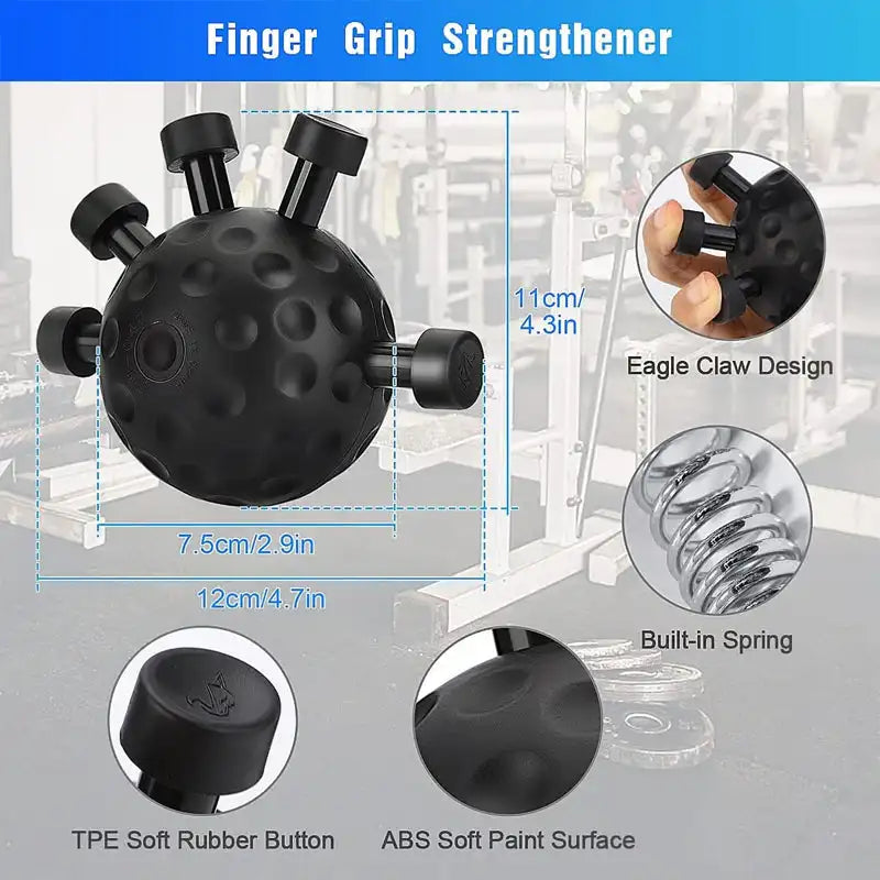 Strengthening Finger Exerciser, Hand Clamp Exerciser, Five-Finger Power Device, Rock Climbing Finger Exerciser